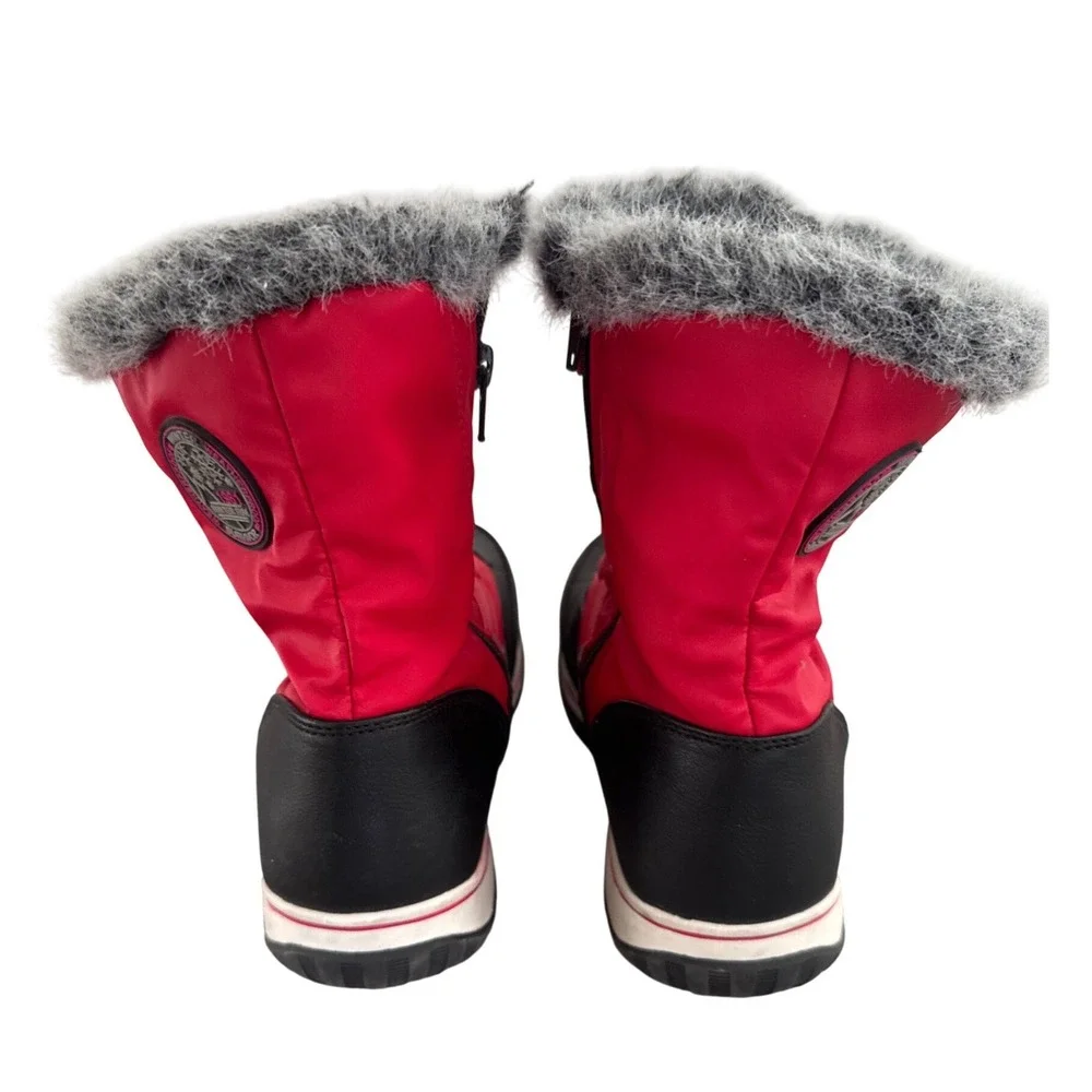 Weatherproof Adele Womens Red Black Faux Fur Winter Snow Boots Size‎ 9M